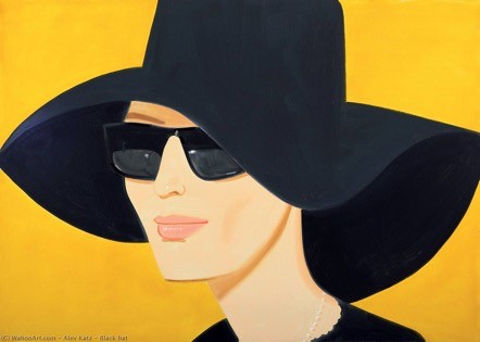 negro sombrero de Alex Katz | | WahooArt.com