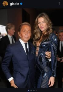 GISELE BÜNDCHEN LA GRAN MUSA DE VALENTINO RECUERDA SU AMISTAD CON EL DISEÑADOR
